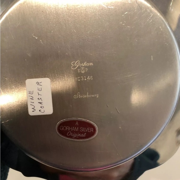 Vintage Gorham Strasbourg Silver Plated Wine Bottle Coaster - Picture 3 of 8